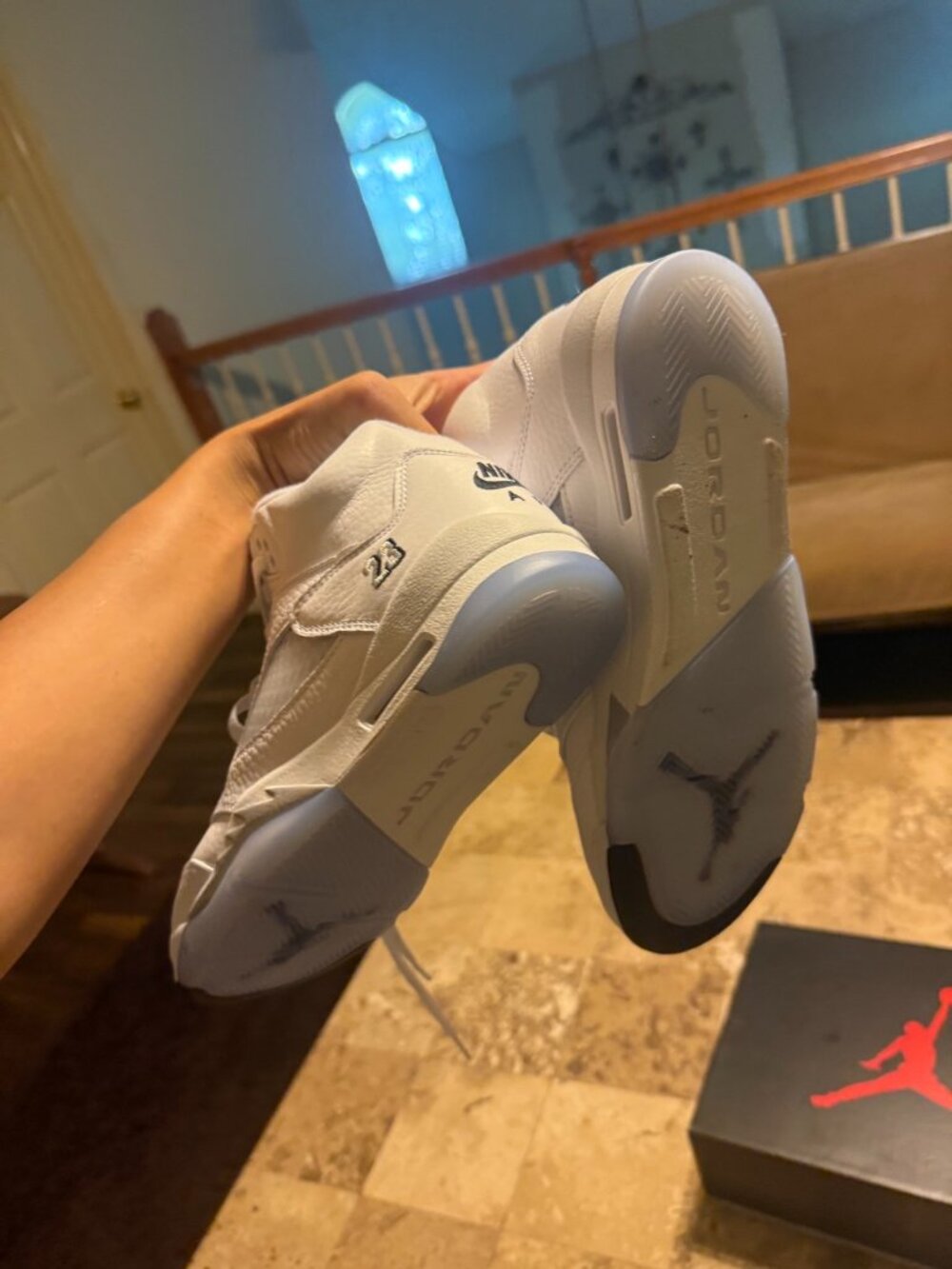 Air Jordan 5 Retro OG White Metallic 2026 GS 7Y W 8.5 with Box